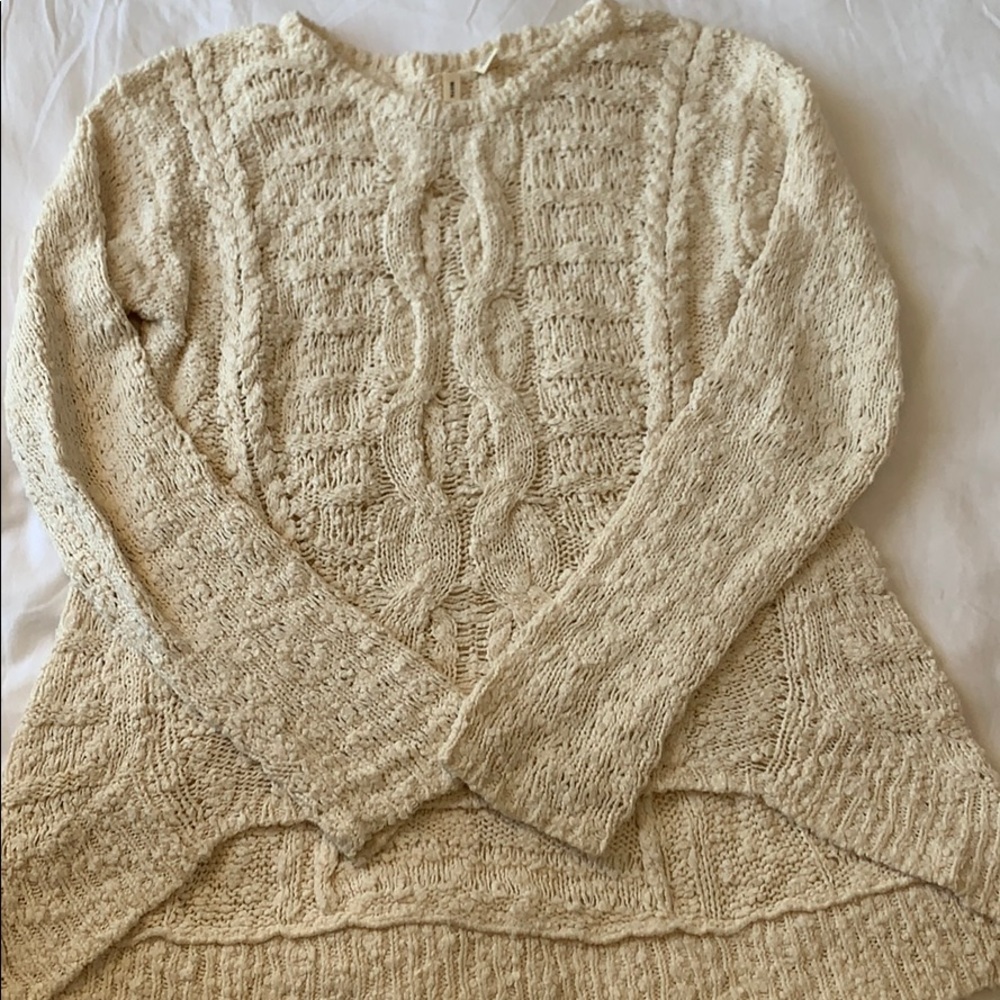 Anthropologie Moth Cable Knit Sweater